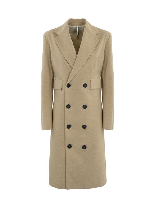 Cappotto doppiopetto in punto Milano beige Liviana Conti | F4WI55W69-0